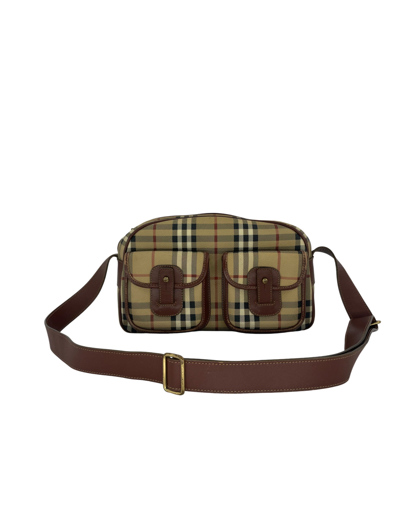 Burberry Sac bandoulière tartan beige