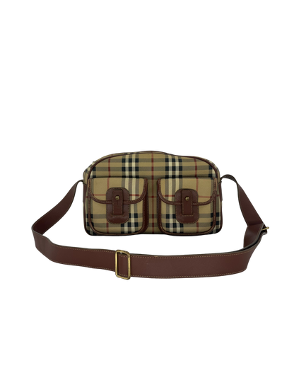 Burberry Sac bandoulière tartan beige