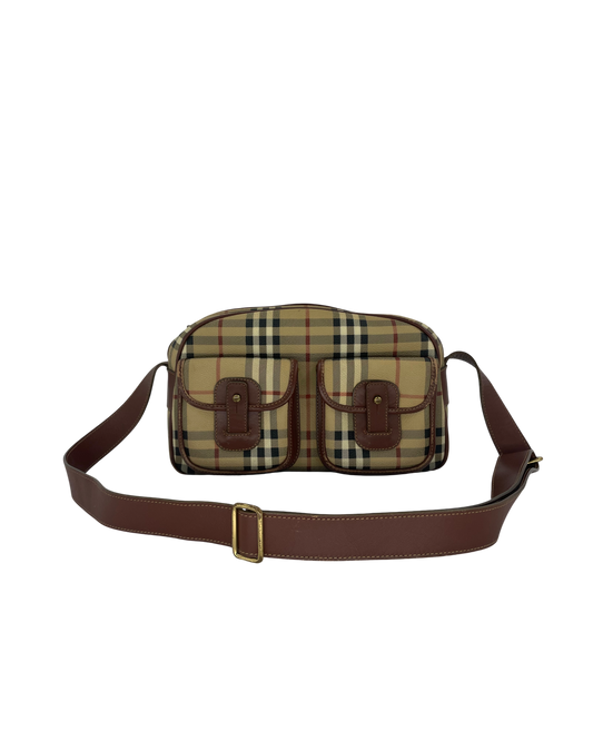 Burberry Sac bandoulière tartan beige