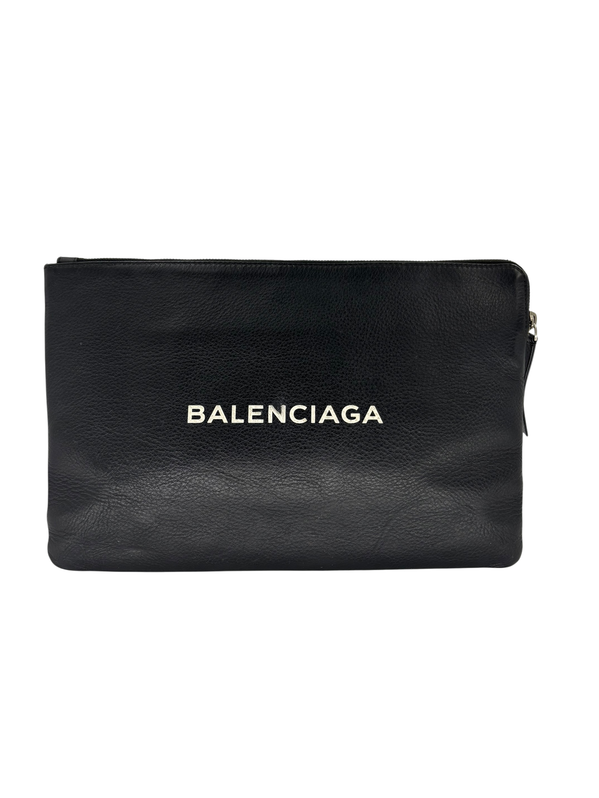 Balenciaga Pochette en Cuir Noir