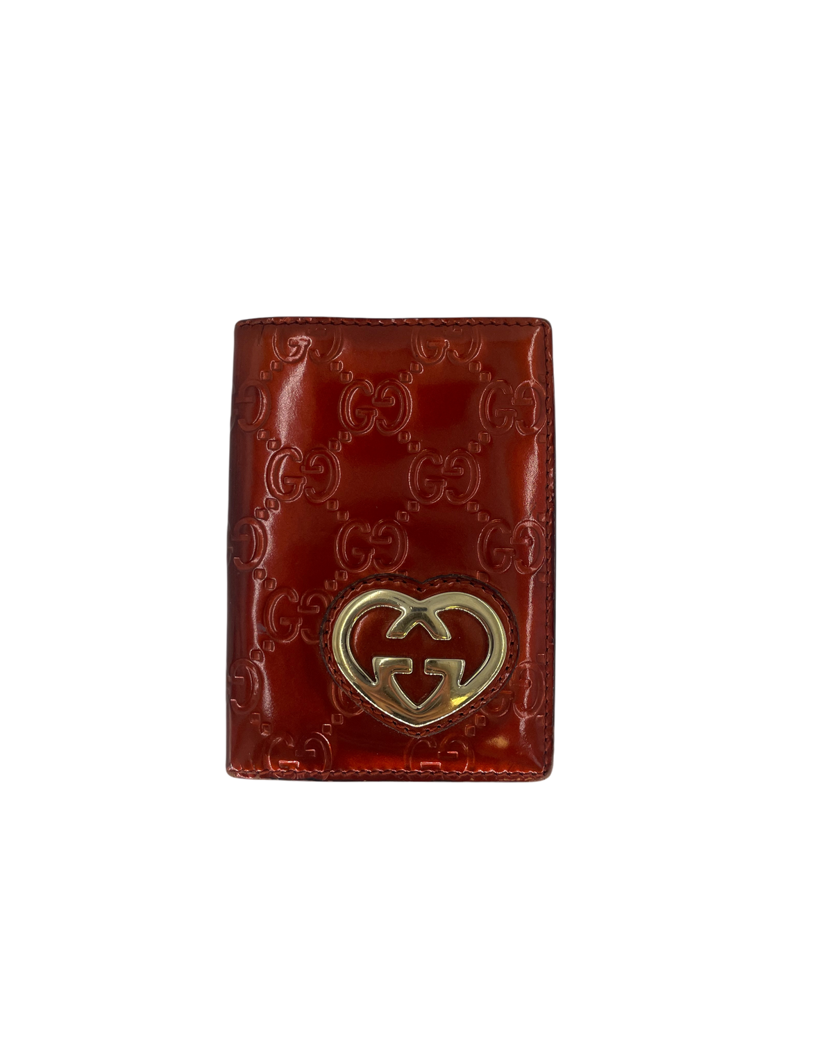 Gucci Porte-Cartes Coeur cuir vernis