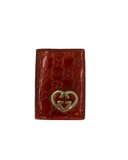 Gucci Porte-Cartes Coeur cuir vernis