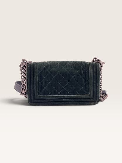 Chanel Boy CC timeless mini sac en velour