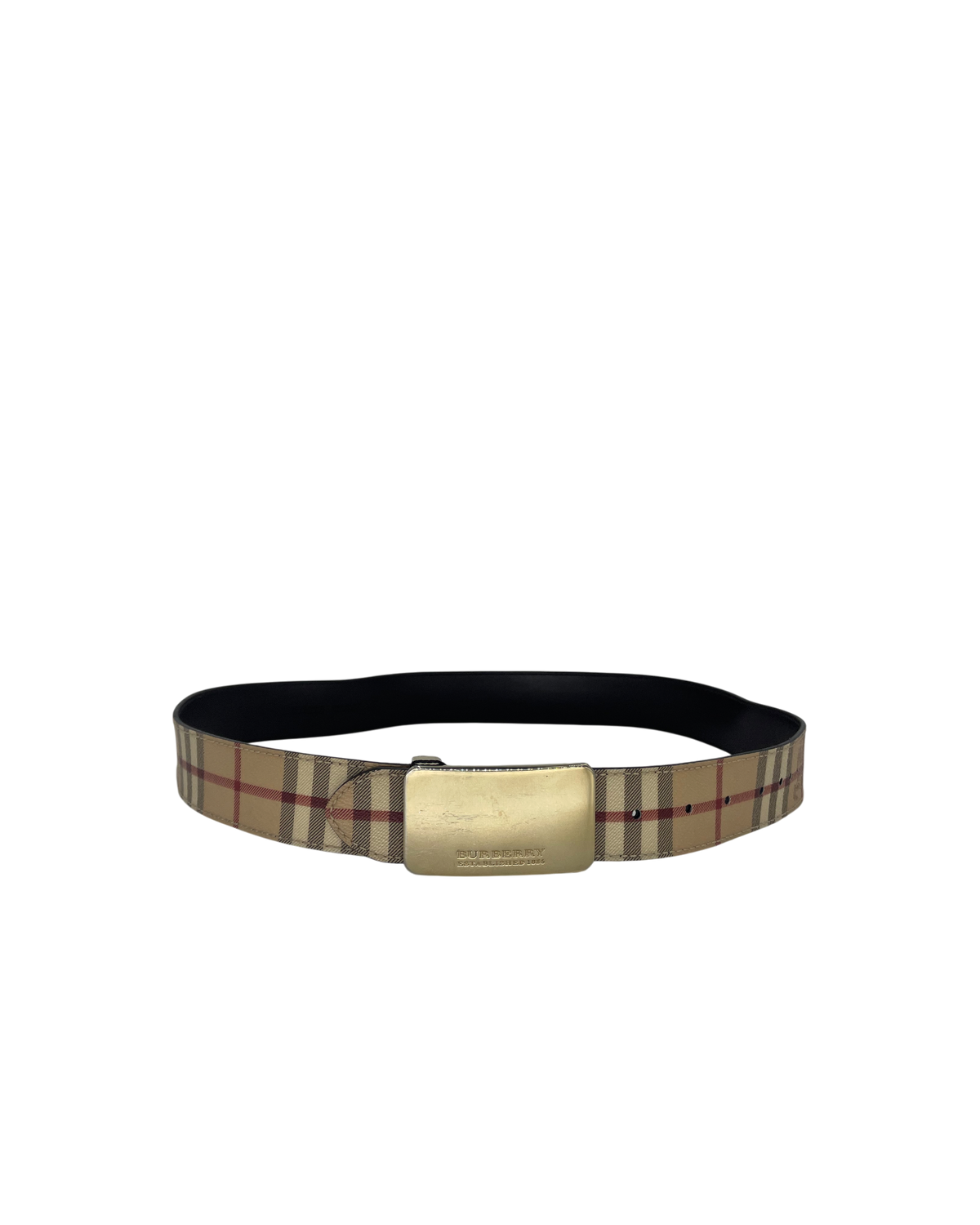 Burberry Ceinture tartan beige