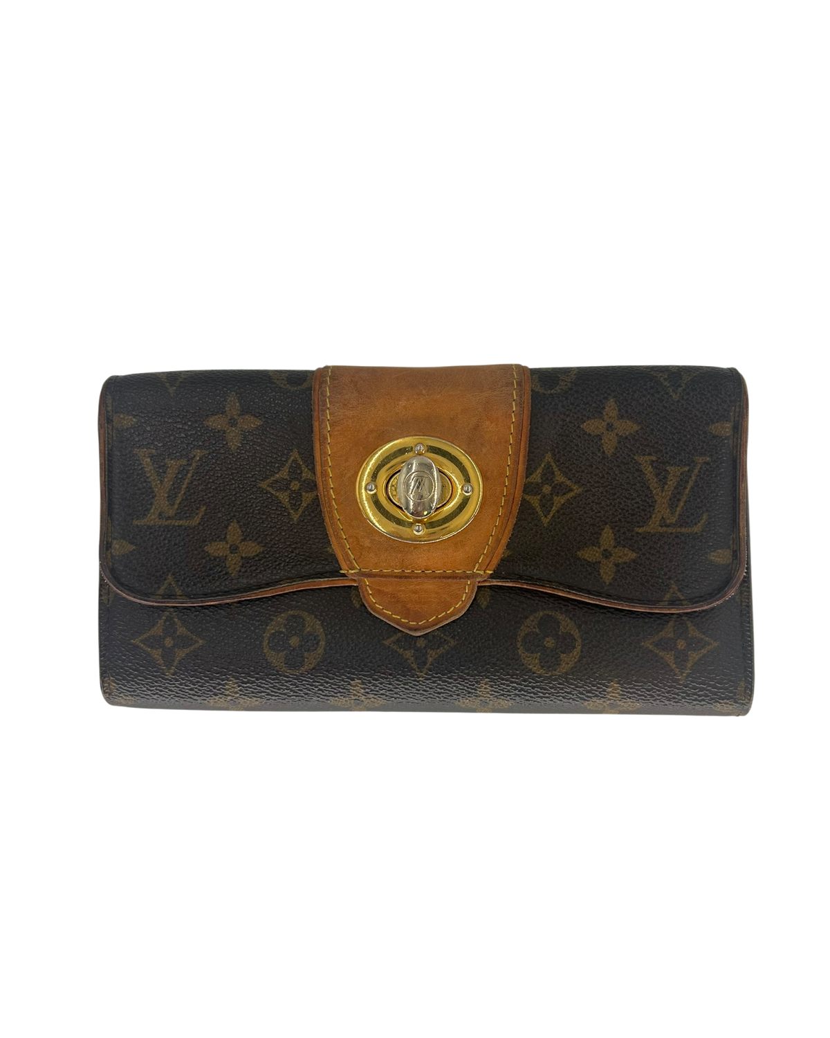 Louis Vuitton Porte-monnaie en cuir marron
