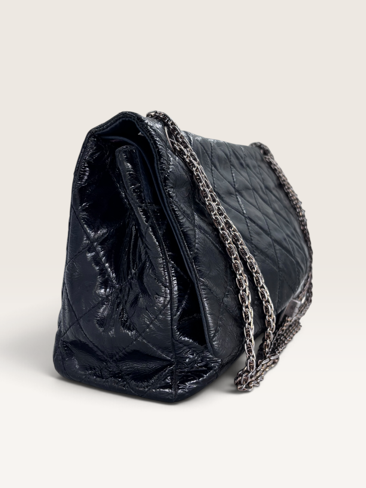 Chanel Timeless 2.55 double flap Maxi sac en cuir vernis