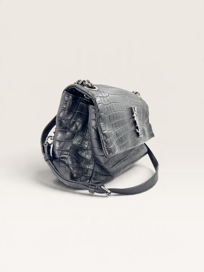 Saint Laurent croco Hollywood sac en cuir