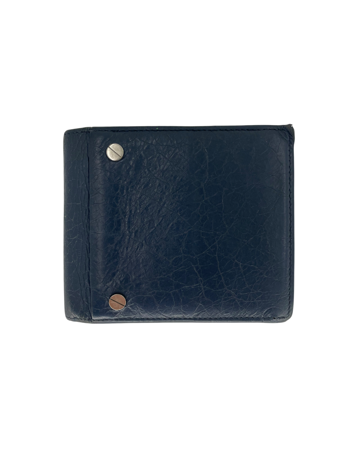 Balenciaga Porte-monnaie en cuir bleu
