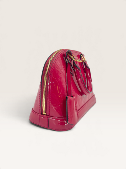 Louis Vuitton sac à main Alma bb cuir vernis