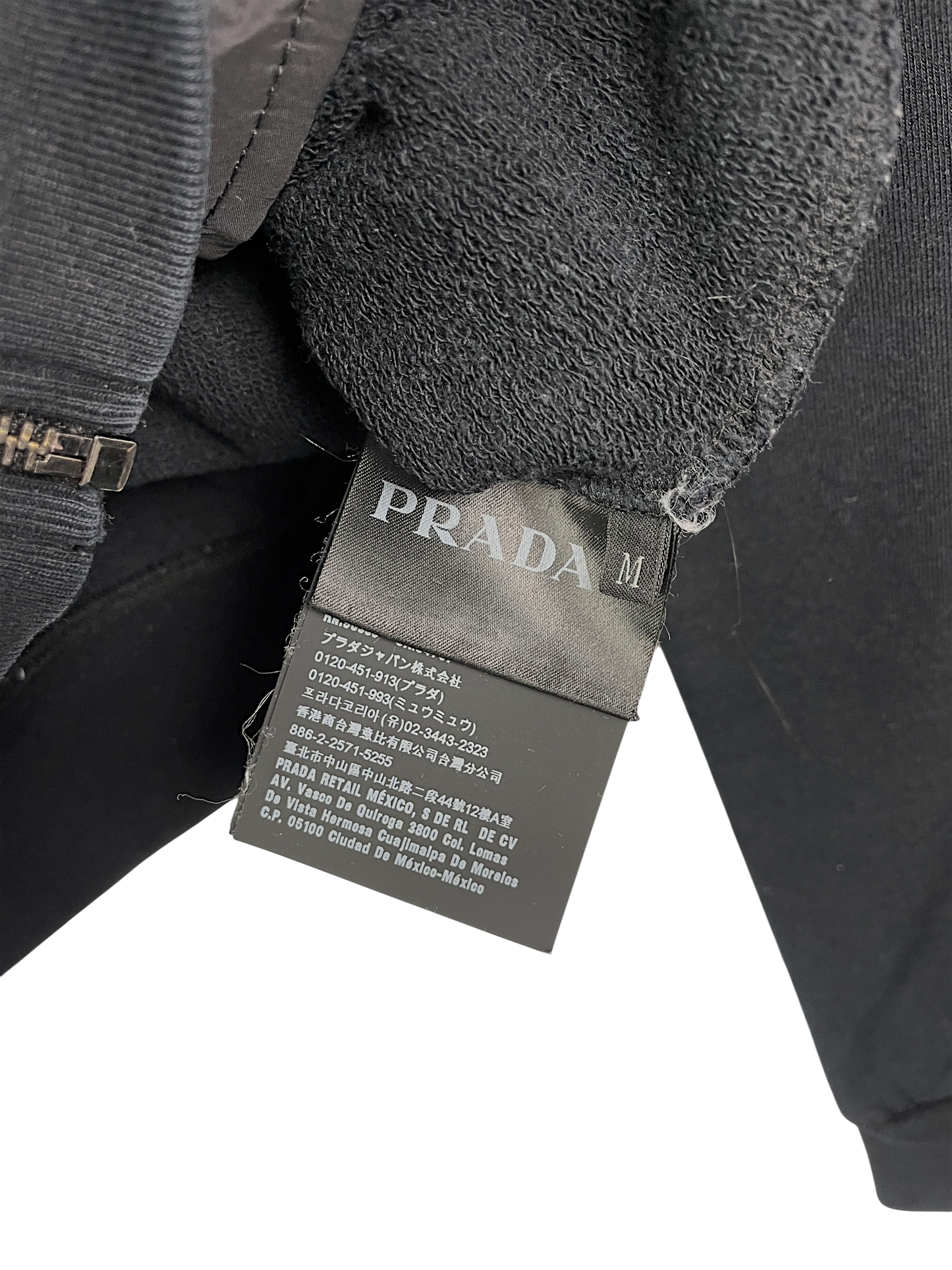 Prada gilet à capuche bi-matière