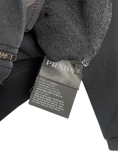 Prada gilet à capuche bi-matière
