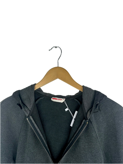 Prada gilet à capuche bi matière