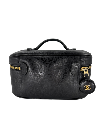 Chanel Vanity en cuir noir