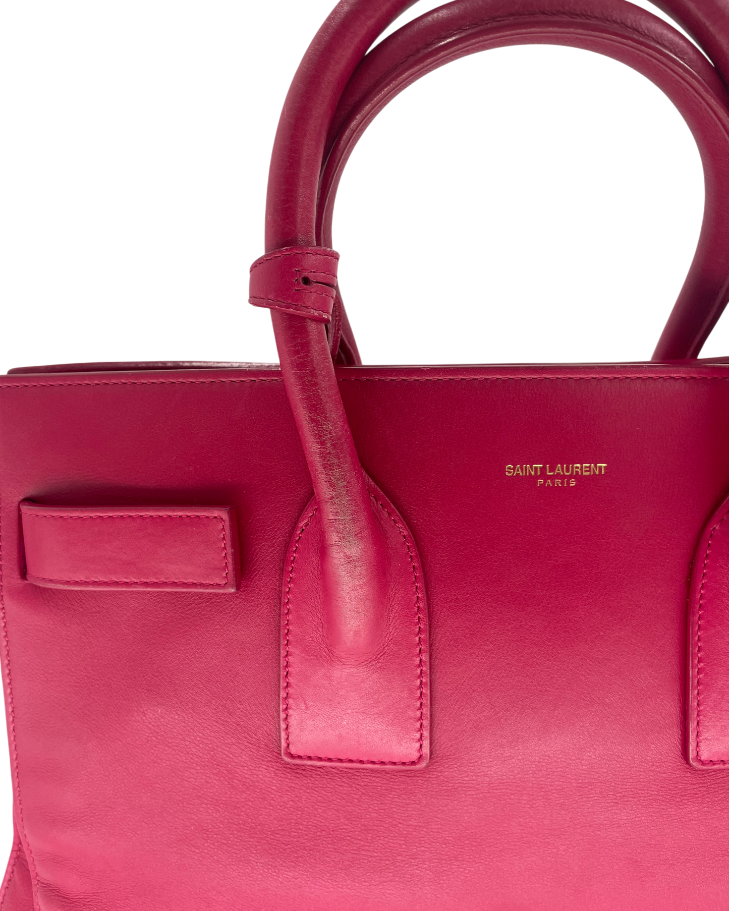 Saint Laurent Sac à main en cuir rose