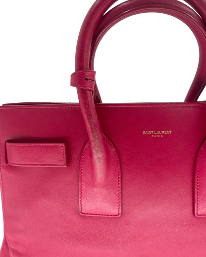 Saint Laurent Sac à main en cuir rose