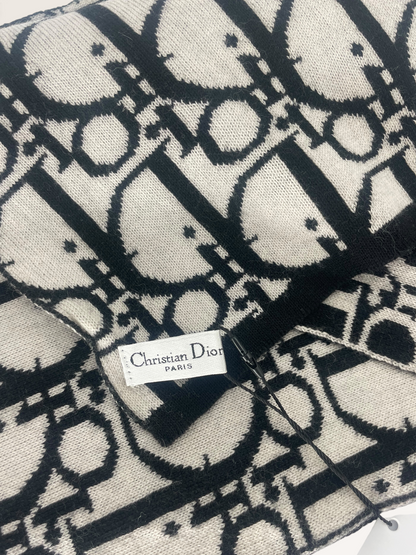 Dior écharpe en laine monogramme