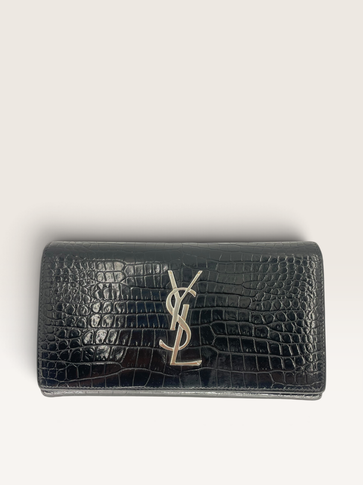 Saint Laurent portefeuille cuir croco