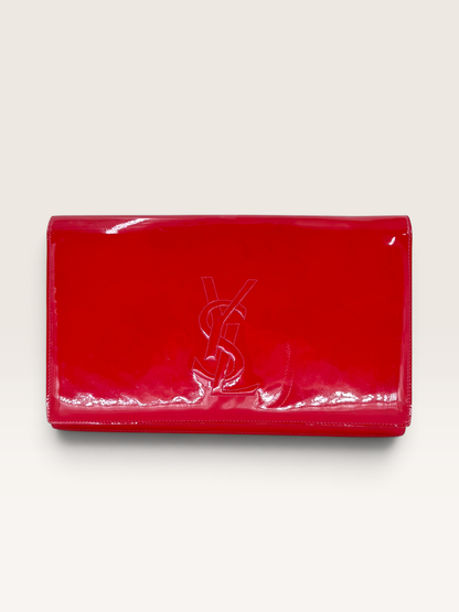 Saint Laurent pochette en cuir vernis