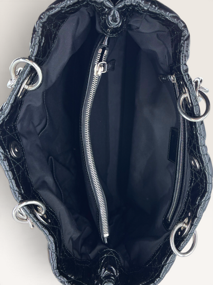 Dior sac à main Lady D East West cuir vernis