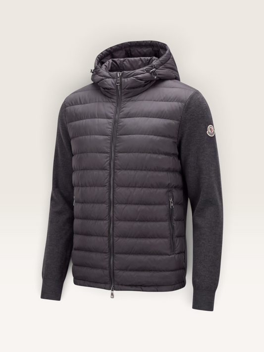 Moncler veste à capuche bi matière