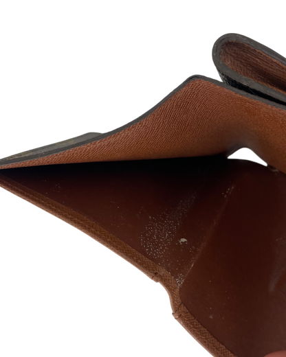 Louis Vuitton Porte-monnaie en cuir marron
