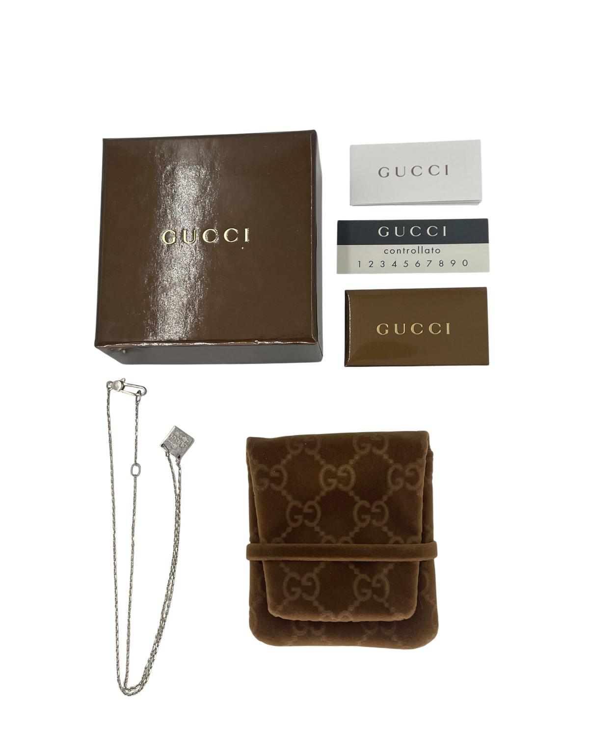 Gucci Collier ajustable argenté