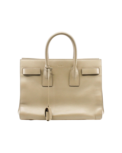 Saint Laurent sac à main cuir beige