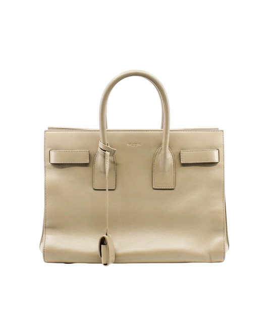 Saint Laurent sac à main cuir beige