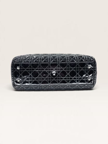 Dior sac à main Lady D East West cuir vernis