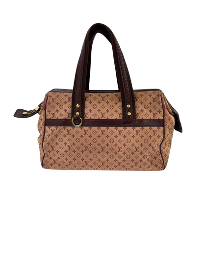 Louis Vuitton Sac à main en toile bordeaux