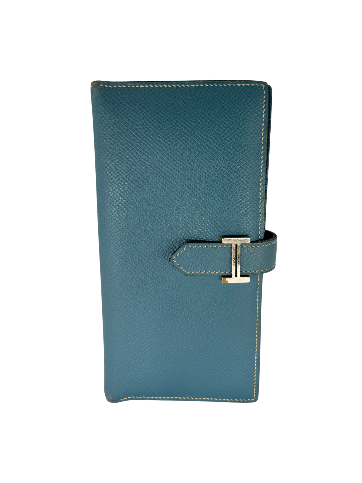 Hermès Portefeuille Béarn Soufflet bleu
