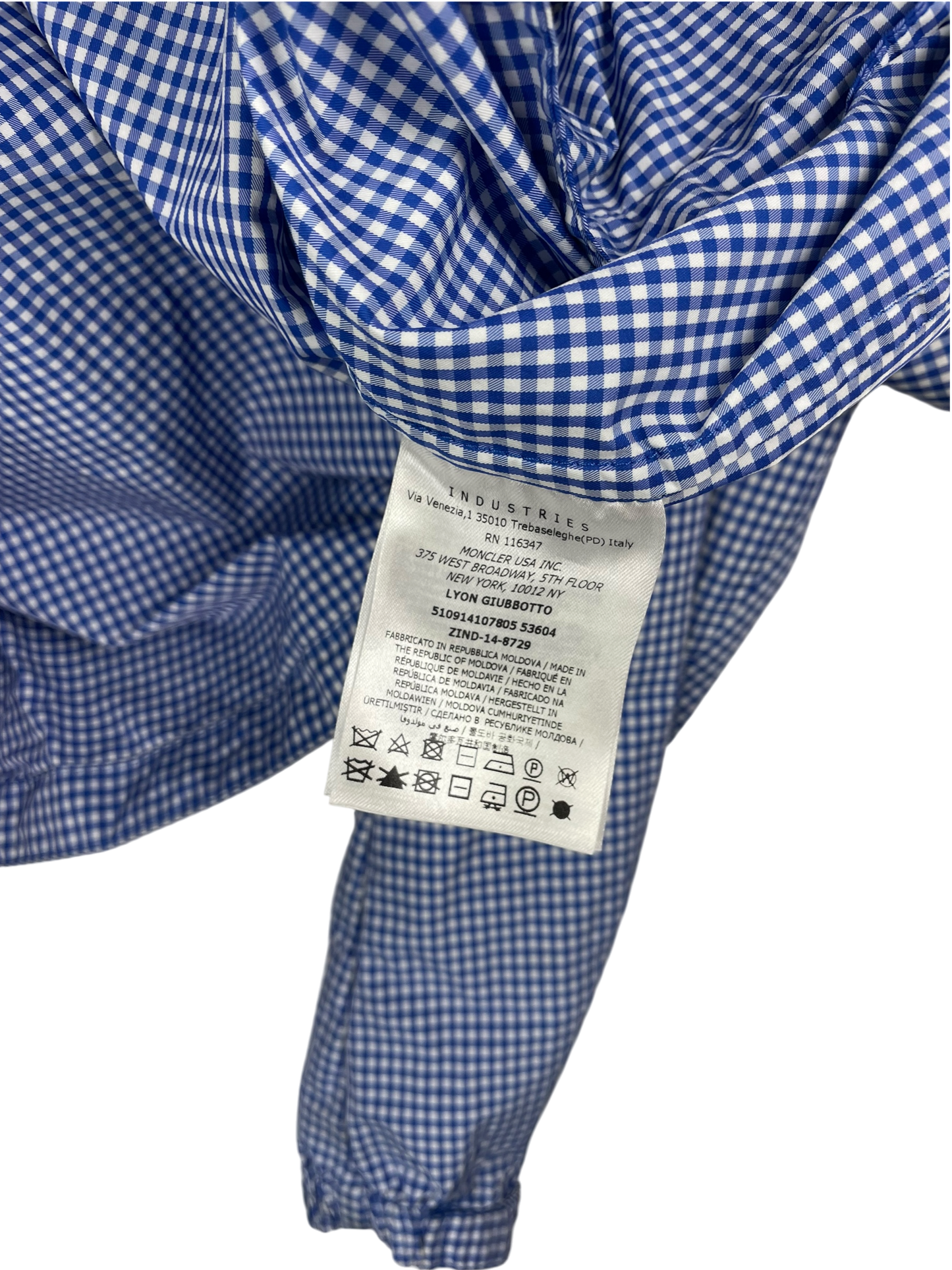Moncler veste à carreaux