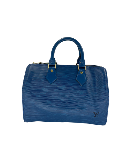 Louis Vuitton sac à man Alma épi bleu