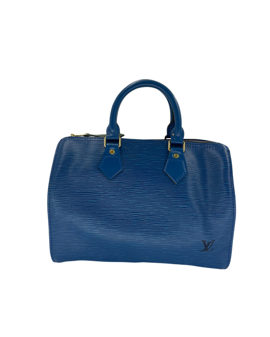 Louis Vuitton sac à man Alma épi bleu