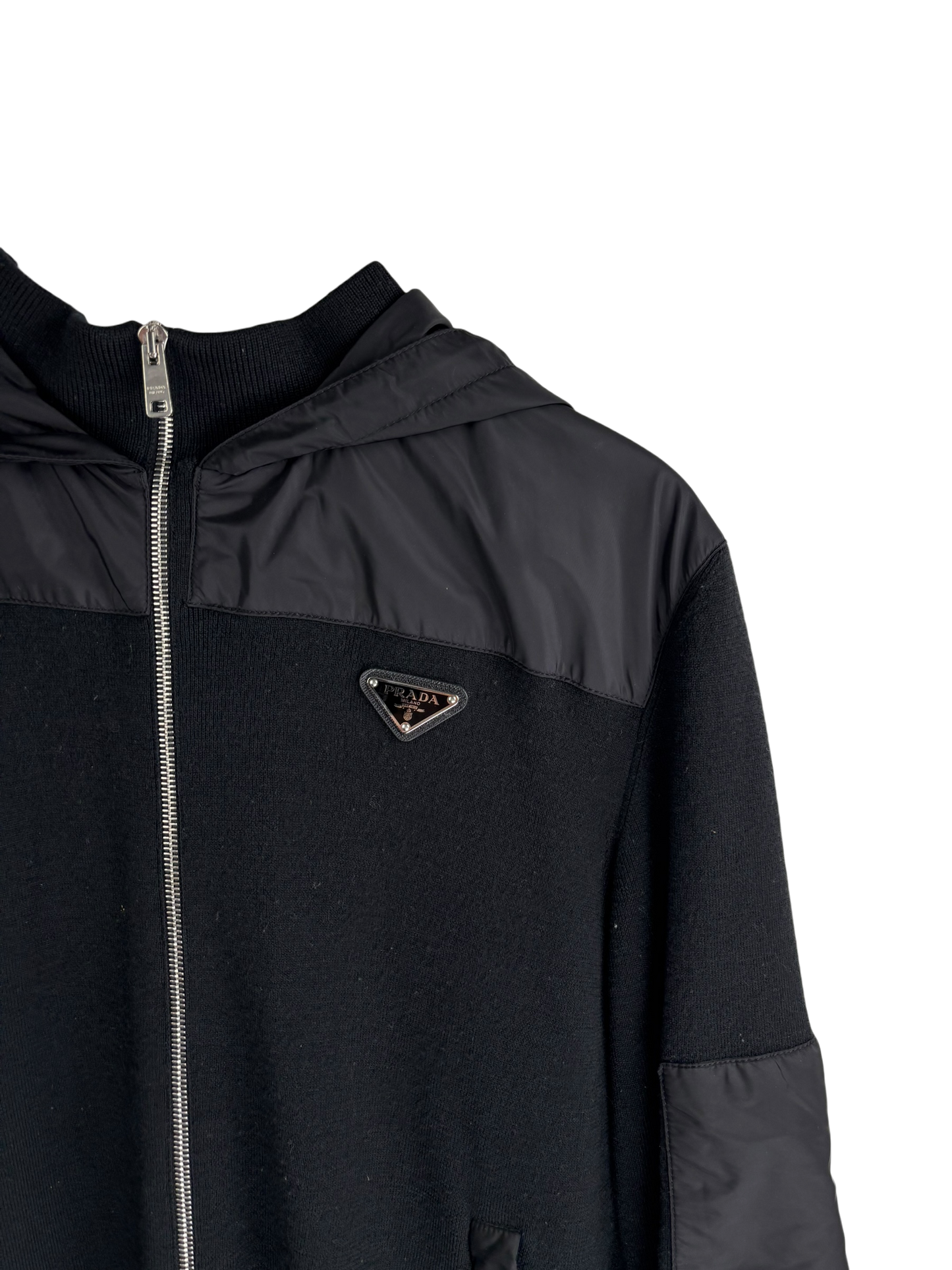 Prada Gilet en Laine Bi-matière