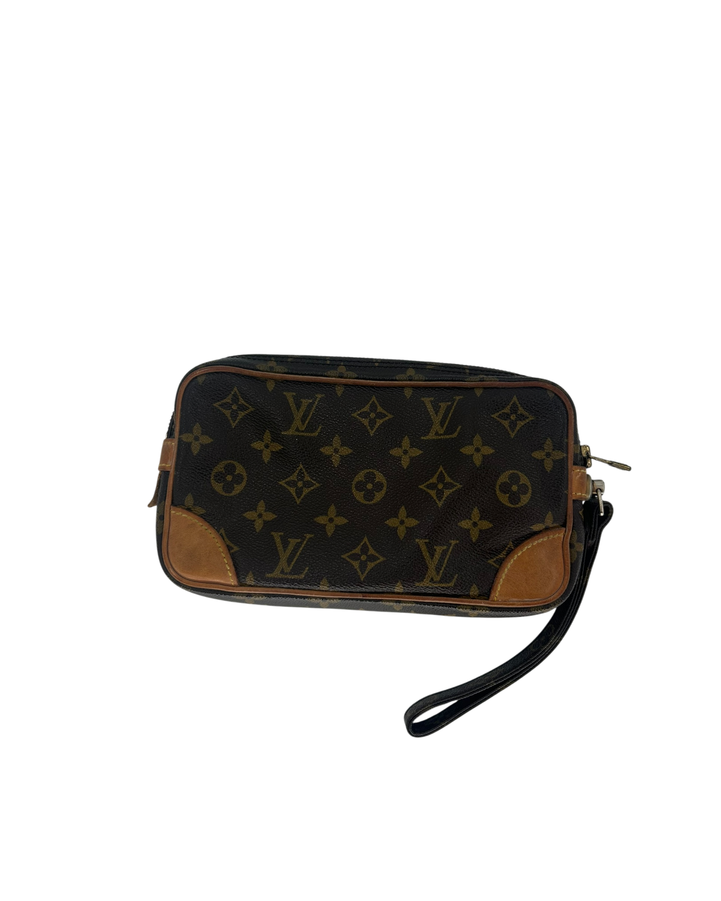 Louis Vuitton Pochette dragonne monogram marron