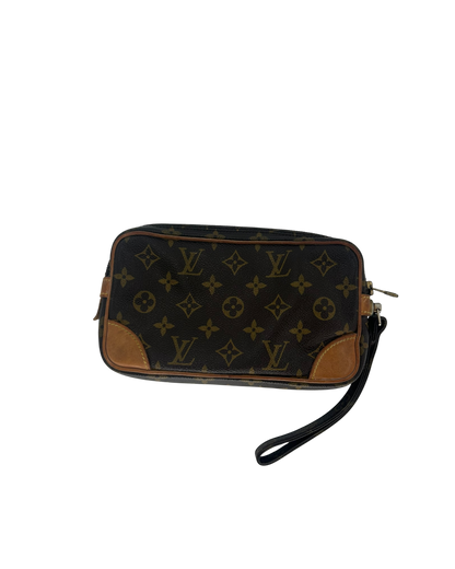 Louis Vuitton Pochette dragonne monogram marron