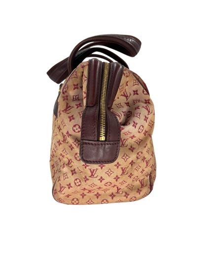Louis Vuitton Sac à main en toile bordeaux