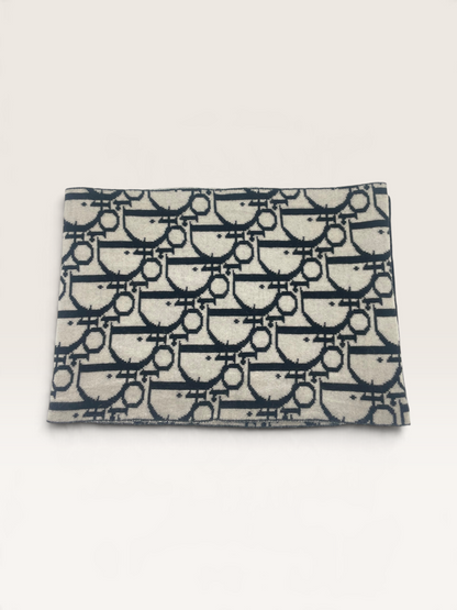 Dior écharpe en laine monogramme