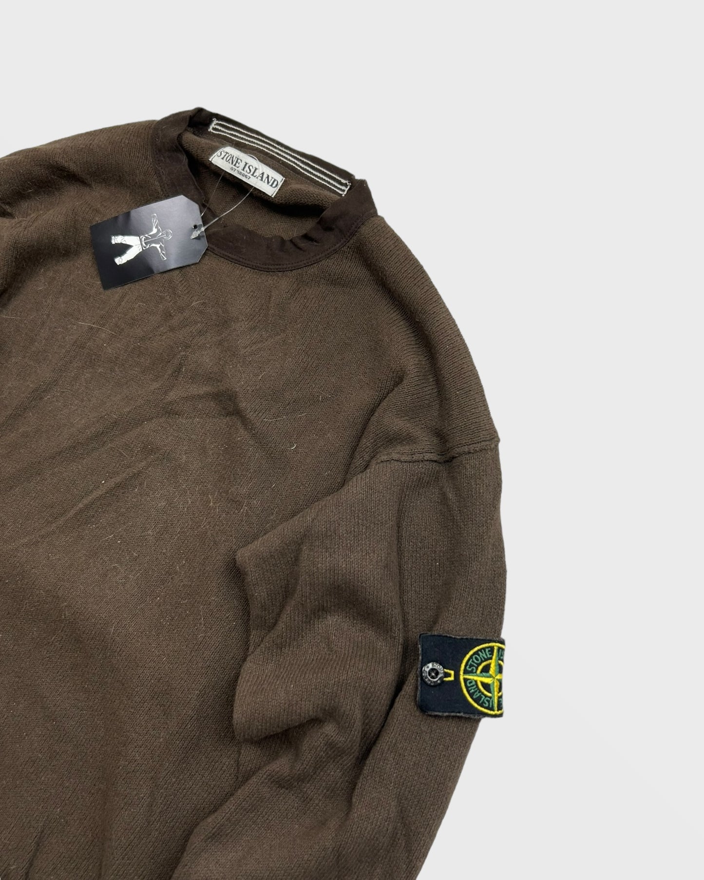 Stone island pull marron (L)