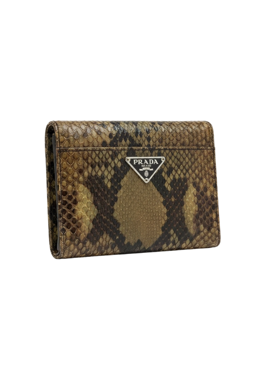Prada portefeuille cuir python