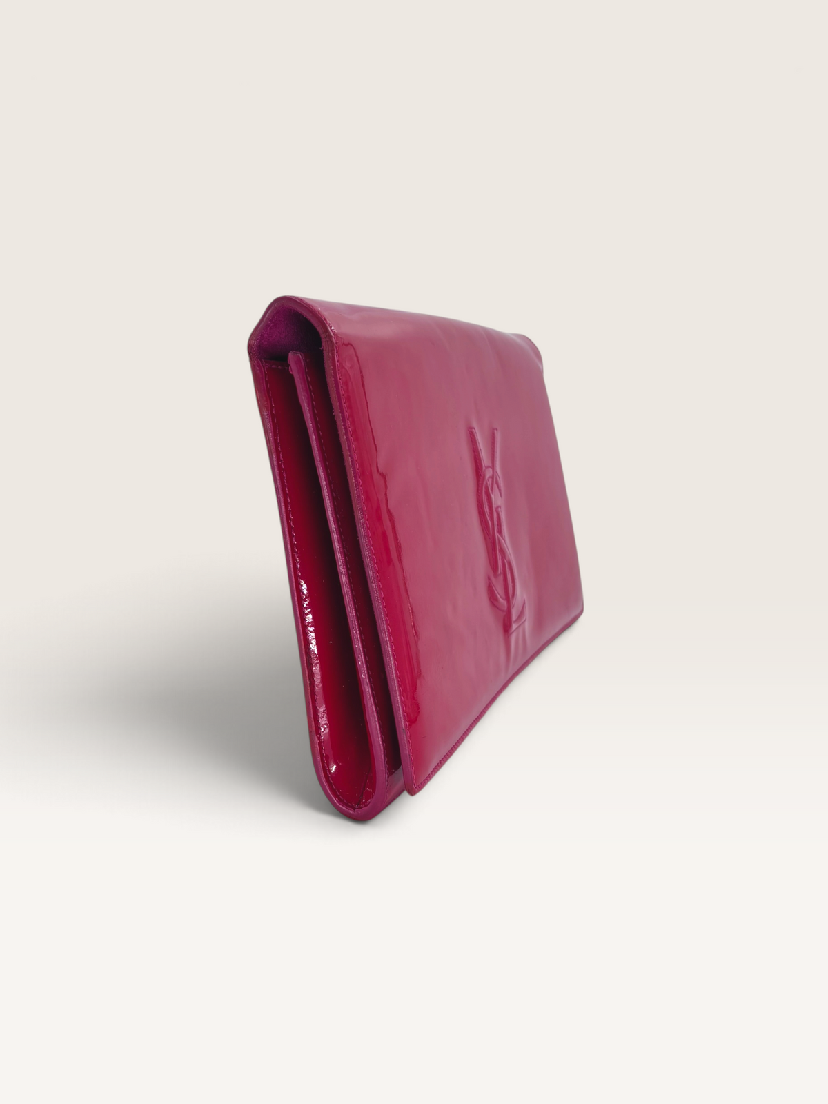 Saint Laurent pochette en cuir vernis