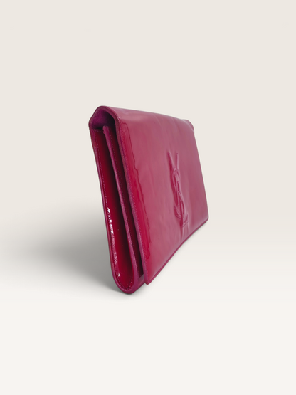 Saint Laurent pochette en cuir vernis