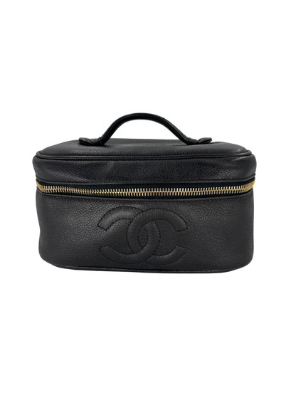 Chanel Vanity en cuir noir