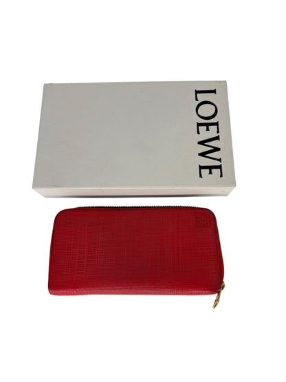 Loewe Porte-monnaie en cuir rouge