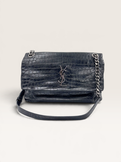 Saint Laurent croco Hollywood sac en cuir