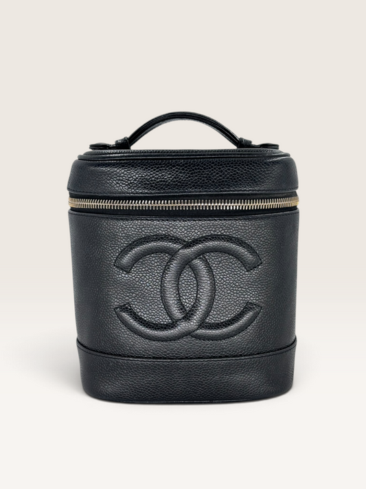Chanel CC cuir caviar vanity case sac