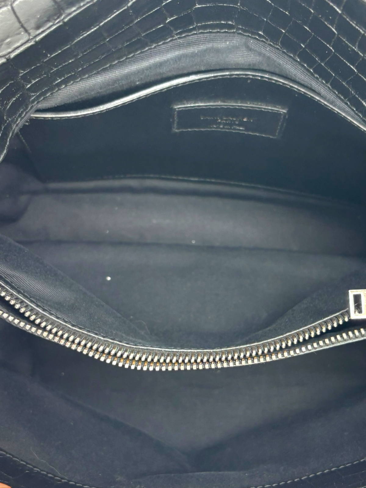 Saint Laurent croco Hollywood sac en cuir