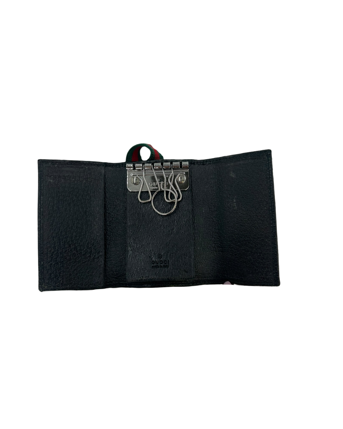 Gucci Porte-clés cuir noir