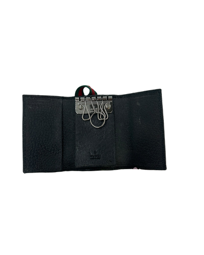 Gucci Porte-clés cuir noir